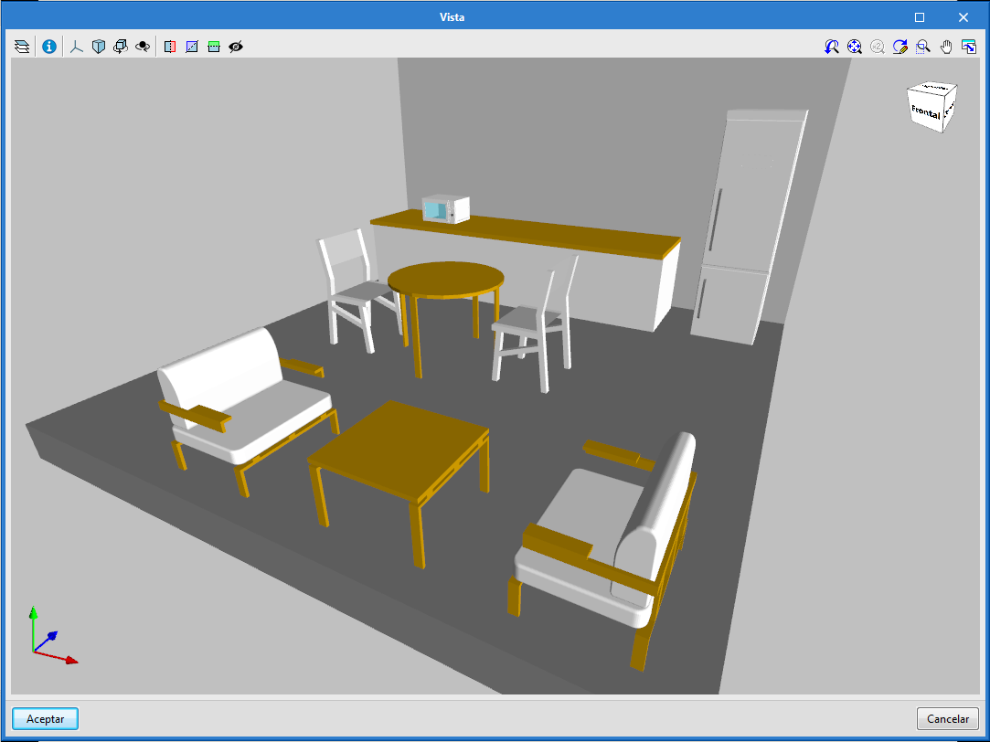 Open BIM Office Furniture. Application interface